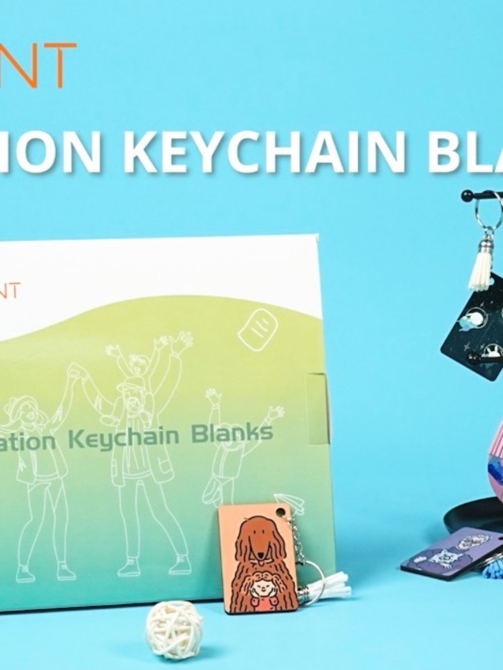 HTVRONT Sublimation Keychain Blanks Assorted Shapes DIY Craft Kit – New